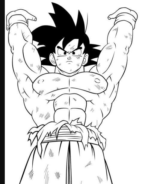 Dibujos para colorear de Goku: Dibujar Fácil, dibujos de A Doku, como dibujar A Doku para colorear