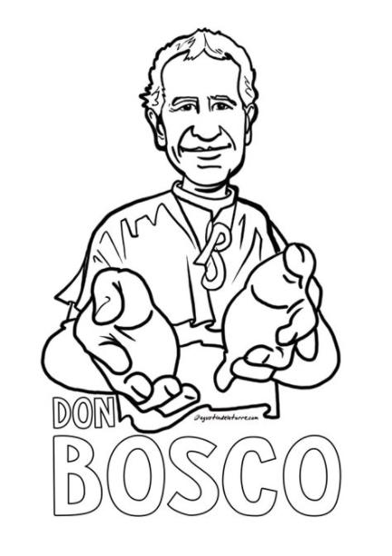Don-Bosco_colorear_Mesa-de-trabajo-1 – Agustin de la: Aprender como Dibujar y Colorear Fácil con este Paso a Paso, dibujos de A Don Bosco, como dibujar A Don Bosco para colorear e imprimir