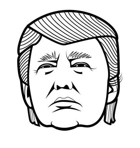 Presidente Divertido Donald Trump para colorear. imprimir: Dibujar Fácil con este Paso a Paso, dibujos de A Donald Trump, como dibujar A Donald Trump paso a paso para colorear