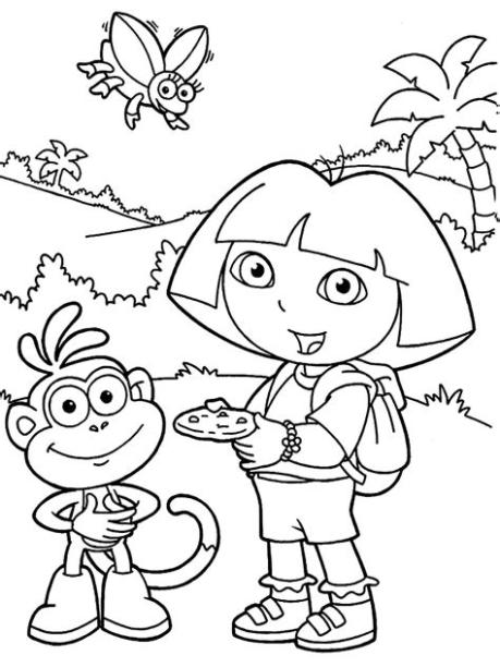 Dibujos para colorear – Dora la exploradora. para niños: Dibujar Fácil con este Paso a Paso, dibujos de A Dora, como dibujar A Dora para colorear
