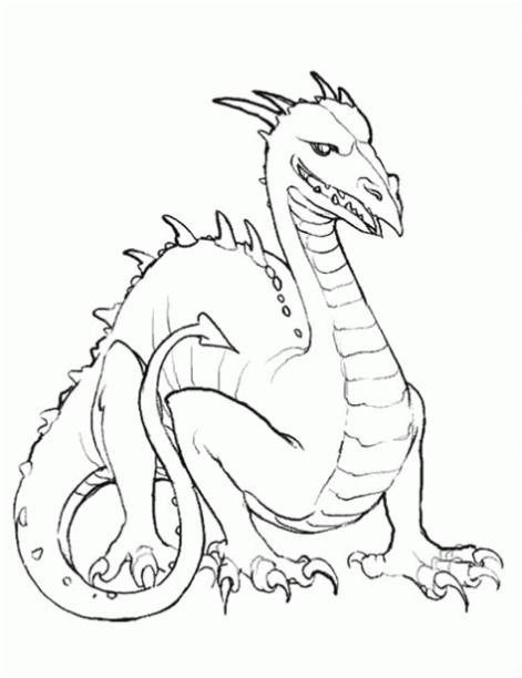 Dibujo de Dragones para colorear. Dibujos infantiles de: Aprende a Dibujar Fácil, dibujos de A Draken, como dibujar A Draken paso a paso para colorear