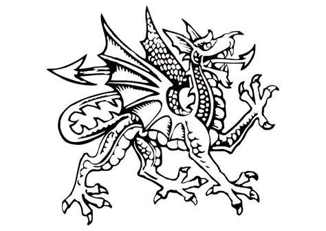 Dibujo para colorear Dragón - Dibujos Para Imprimir: Aprende a Dibujar Fácil, dibujos de A Draken, como dibujar A Draken para colorear
