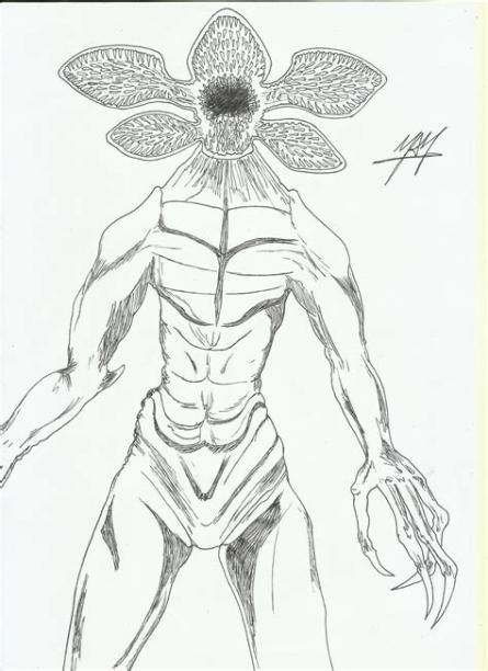 My Sketch of Demogorgon form Stranger Things Series. #: Dibujar Fácil, dibujos de A El Demogorgon De Stranger Things, como dibujar A El Demogorgon De Stranger Things para colorear e imprimir