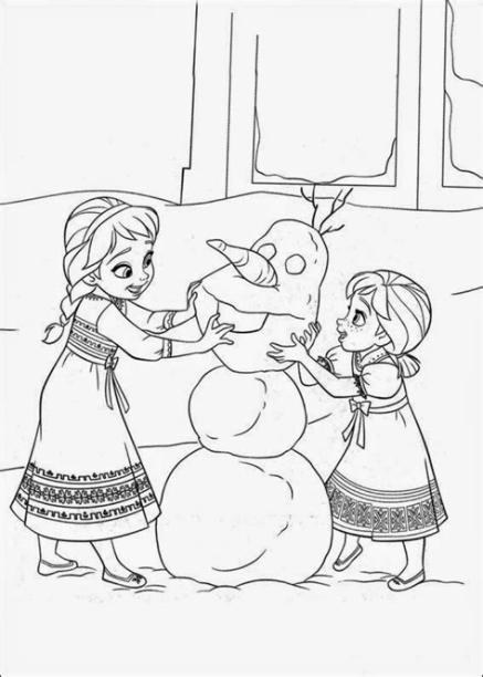 Dibujo de Ana y Elsa construyendo al muñeco de nieve Olaf: Aprender a Dibujar Fácil con este Paso a Paso, dibujos de A Elsa Anna Y Olaf, como dibujar A Elsa Anna Y Olaf paso a paso para colorear