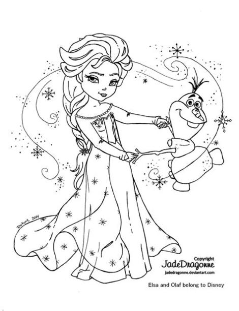 Elsa and Olaf - Lineart by JadeDragonne on deviantART: Dibujar Fácil, dibujos de A Elsa Anna Y Olaf, como dibujar A Elsa Anna Y Olaf para colorear