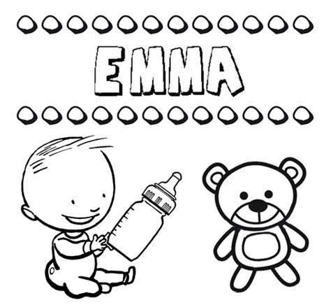 Dibujo del nombre Emma para colorear. pintar e imprimir: Dibujar Fácil con este Paso a Paso, dibujos de A Emma, como dibujar A Emma para colorear