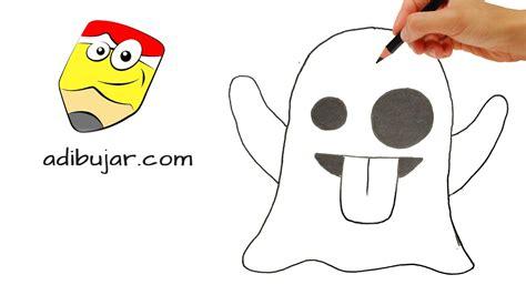 Cómo dibujar un emoji fantasma | Emoticones Whastapp: Aprender a Dibujar Fácil, dibujos de A Fantasmin, como dibujar A Fantasmin para colorear
