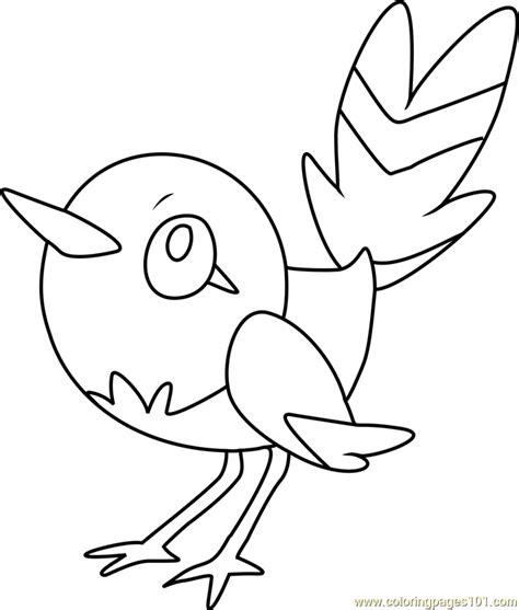 Fletchling Pokemon printable coloring page for kids and adults: Dibujar y Colorear Fácil, dibujos de A Fletchling, como dibujar A Fletchling para colorear e imprimir