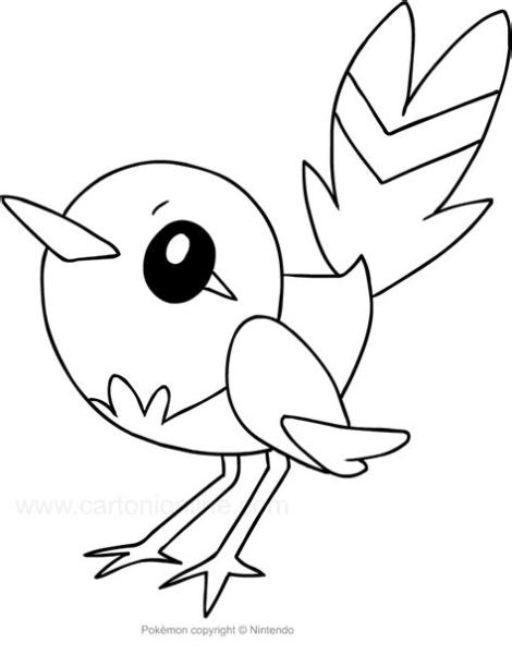 Disegno di Fletchling dei Pokemon da colorare: Aprender como Dibujar Fácil, dibujos de A Fletchling, como dibujar A Fletchling para colorear
