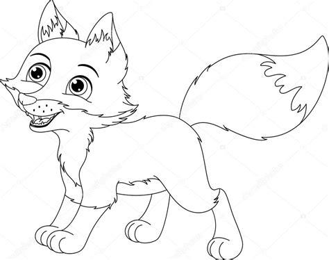 Página para colorear del zorro — Vector de stock #94675928: Dibujar Fácil con este Paso a Paso, dibujos de A Fox, como dibujar A Fox para colorear e imprimir