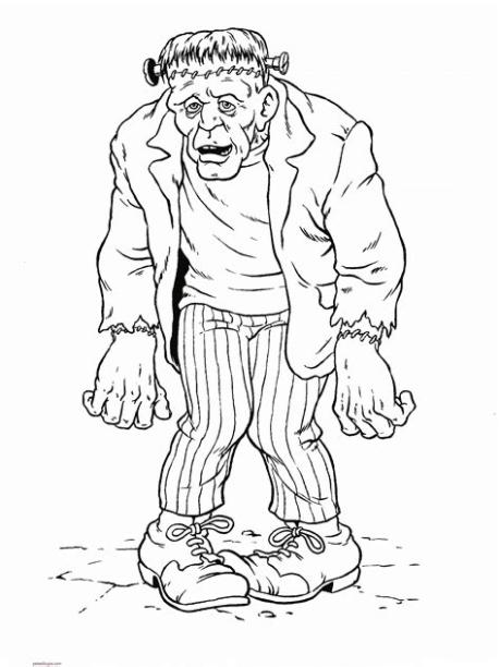 Dibujos de Frankenstein para colorear: Dibujar Fácil, dibujos de A Frankenstein, como dibujar A Frankenstein paso a paso para colorear