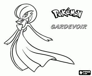 Gardevoir. un Pokémon para colorear. pintar e imprimir: Aprende como Dibujar Fácil, dibujos de A Gardevoir, como dibujar A Gardevoir paso a paso para colorear