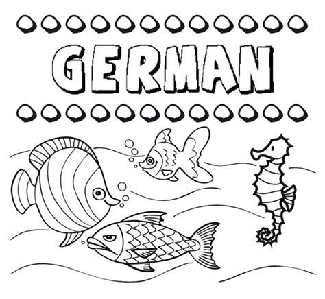 Dibujos de los nombres. Nombre Germán para pintar: Aprende a Dibujar y Colorear Fácil, dibujos de A German, como dibujar A German para colorear e imprimir