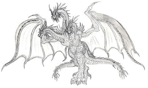 Dibujo para colorear Godzilla : Ghidorah 6: Dibujar Fácil, dibujos de A Ghidorah, como dibujar A Ghidorah para colorear e imprimir