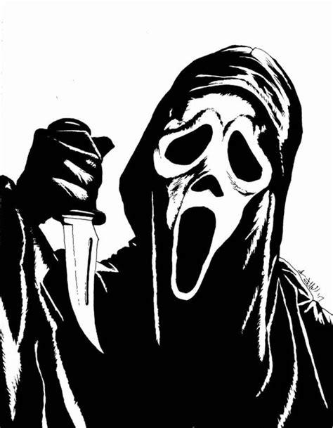 OCTOBER SPECIAL: Ghostface Freddy Michael Myers Pinhead: Dibujar Fácil con este Paso a Paso, dibujos de A Ghostface, como dibujar A Ghostface para colorear