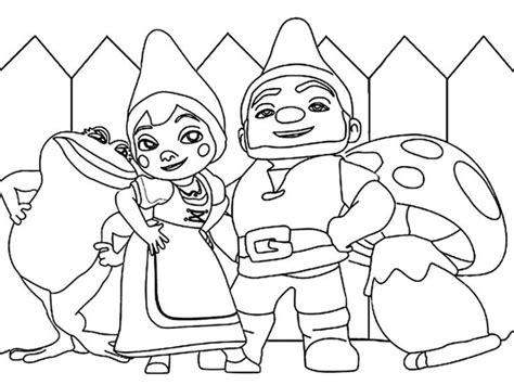 Dibujos para colorear: Gnomeo y Julieta imprimible. gratis: Dibujar y Colorear Fácil, dibujos de A Gnomeo Y Julieta, como dibujar A Gnomeo Y Julieta paso a paso para colorear