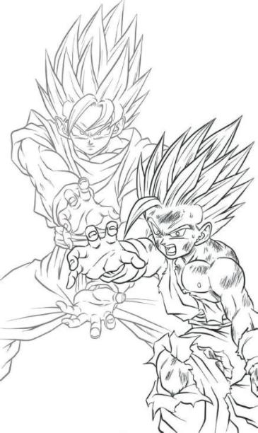 ᐈ【 COLOREA a GOHAN 】- Dibujos para Pintar | deGoku.net: Aprender como Dibujar y Colorear Fácil, dibujos de A Gohan Vs Goku, como dibujar A Gohan Vs Goku para colorear