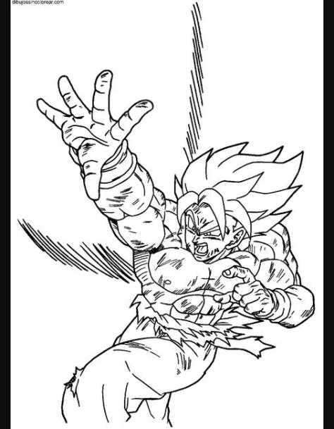 Dibujos Sin Colorear: Dibujos de Goku (Dragonball Z) para: Dibujar Fácil, dibujos de A Goku Con La Genkidama, como dibujar A Goku Con La Genkidama para colorear e imprimir