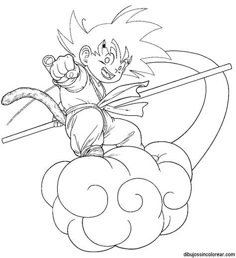 Dibujos Sin Colorear: Dibujos de Goku de pequeño: Aprender a Dibujar Fácil, dibujos de A Goku De Pequeño, como dibujar A Goku De Pequeño paso a paso para colorear