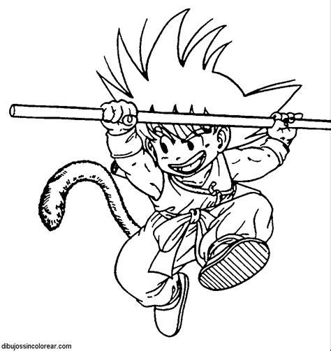 Dibujos Sin Colorear: Dibujos de Goku de pequeño: Aprende a Dibujar y Colorear Fácil, dibujos de A Goku De Pequeño, como dibujar A Goku De Pequeño para colorear