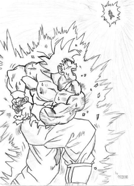 Dibujos Para Colorear De Goku Haciendo El Kamehameha: Dibujar y Colorear Fácil, dibujos de A Goku Haciendo El Kamehameha, como dibujar A Goku Haciendo El Kamehameha paso a paso para colorear