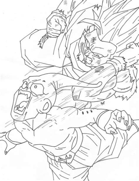 Dibujos Para Colorear De Goku Vs Majin Buu - Para Colorear: Aprende a Dibujar Fácil, dibujos de A Goku Ssj3 Vs Kid Buu, como dibujar A Goku Ssj3 Vs Kid Buu paso a paso para colorear