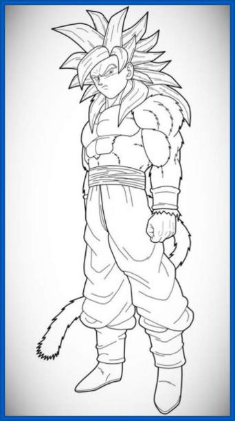 Goku SSj4 para dibujar: Dibujar Fácil, dibujos de A Gotenks Ssj4, como dibujar A Gotenks Ssj4 paso a paso para colorear
