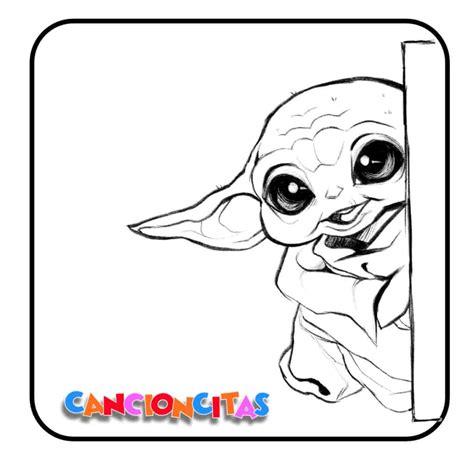 Baby Yoda para Colorear - Cancioncitas: Dibujar y Colorear Fácil con este Paso a Paso, dibujos de A Grogu, como dibujar A Grogu para colorear e imprimir