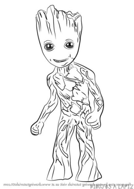 磊 Dibujos de Groot【+35】Fáciles y a lapiz: Aprende como Dibujar Fácil con este Paso a Paso, dibujos de A Groot, como dibujar A Groot para colorear