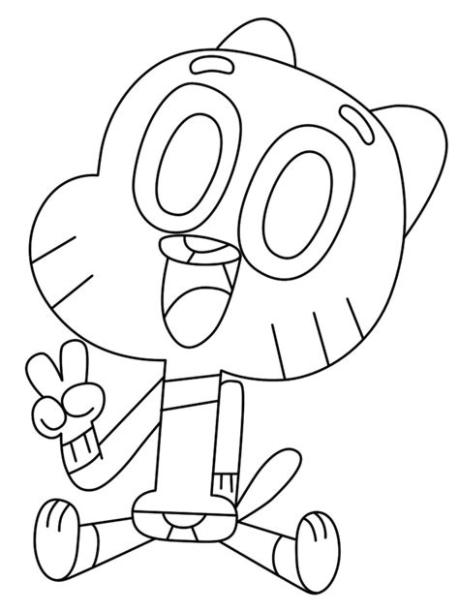El asombroso mundo de Gumball – dibujos para colorear e: Dibujar Fácil, dibujos de A Gumball Anime, como dibujar A Gumball Anime paso a paso para colorear