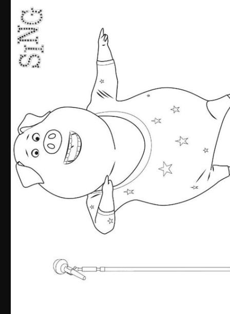 Kids-n-fun.com | Coloring page Sing Gunther 2: Aprender a Dibujar Fácil, dibujos de A Gunter, como dibujar A Gunter paso a paso para colorear