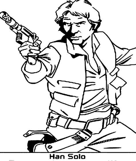 Dibujos de La guerra de las galaxias para colorear: Dibujar Fácil, dibujos de A Han Solo, como dibujar A Han Solo para colorear