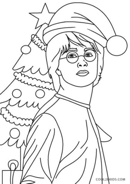 Dibujos de Harry Potter para colorear - Páginas para: Aprender como Dibujar y Colorear Fácil con este Paso a Paso, dibujos de A Harry Potter En Navidad, como dibujar A Harry Potter En Navidad para colorear
