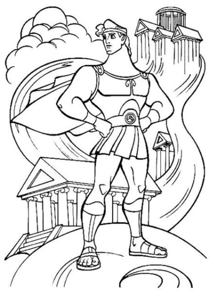 Hercules para colorear disney: Aprender como Dibujar y Colorear Fácil con este Paso a Paso, dibujos de A Hercules, como dibujar A Hercules paso a paso para colorear