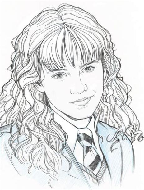 Hermione Granger Dibujos De Harry Potter Para Colorear: Aprende a Dibujar Fácil, dibujos de A Hermione, como dibujar A Hermione para colorear e imprimir
