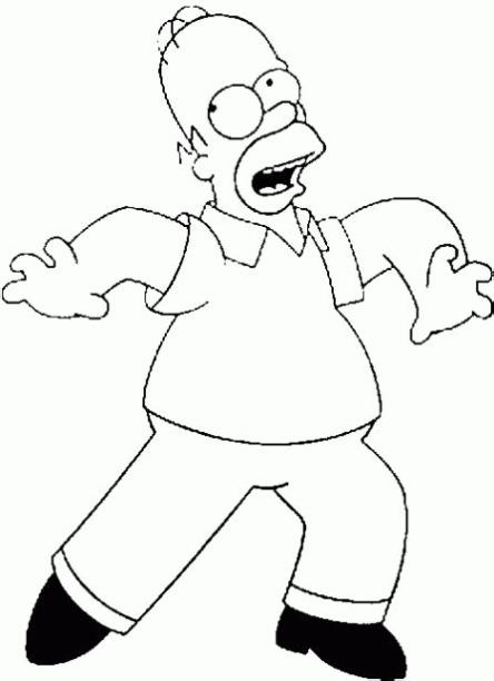 Los Simpsons para colorear: Aprende como Dibujar Fácil con este Paso a Paso, dibujos de A Homer Simpson Entero, como dibujar A Homer Simpson Entero paso a paso para colorear