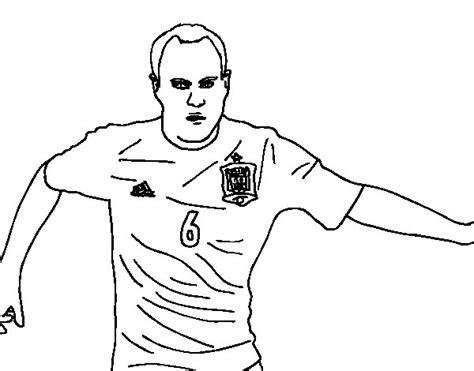 Dibujo de Iniesta con la Selección Española para: Dibujar Fácil con este Paso a Paso, dibujos de A Iniesta, como dibujar A Iniesta para colorear