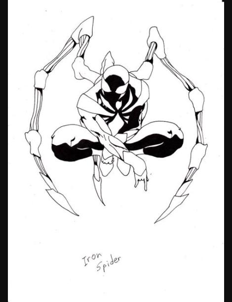 Dibujo de Iron Spider (Lápiz-Tinta-Photoshop) - Taringa!: Dibujar y Colorear Fácil con este Paso a Paso, dibujos de A Iron Spider, como dibujar A Iron Spider para colorear