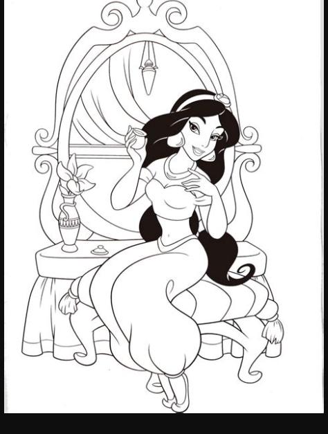 Jasmin Dibujos Para Colorear Disney Princesas: Aprende como Dibujar Fácil, dibujos de A Jasmine De Disney, como dibujar A Jasmine De Disney para colorear e imprimir