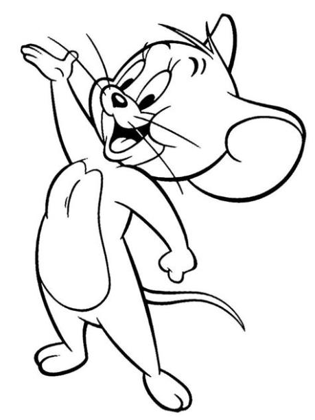 Dibujos animados para colorear - Tom y Jerry. para niños: Dibujar Fácil con este Paso a Paso, dibujos de A Jerry, como dibujar A Jerry paso a paso para colorear