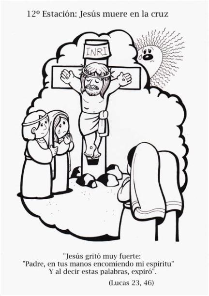 La Catequesis (El blog de Sandra): Vía Crucis para: Dibujar y Colorear Fácil con este Paso a Paso, dibujos de A Jesus En La Cruz Para Niños, como dibujar A Jesus En La Cruz Para Niños paso a paso para colorear