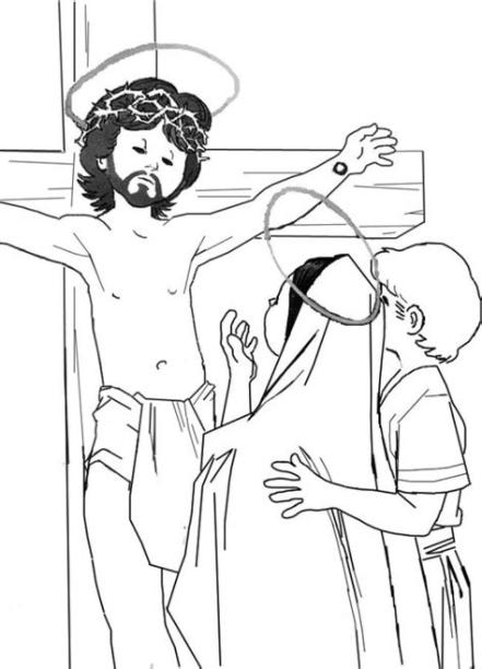 Dibujos de Jesucristo cargando la cruz para pintar: Dibujar y Colorear Fácil con este Paso a Paso, dibujos de A Jesus En La Cruz Para Niños, como dibujar A Jesus En La Cruz Para Niños para colorear