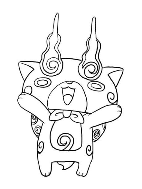 Yo-kai Watch - Komasan o Komajiro decidi tu il personaggio: Dibujar y Colorear Fácil con este Paso a Paso, dibujos de A Jibakoma, como dibujar A Jibakoma para colorear e imprimir