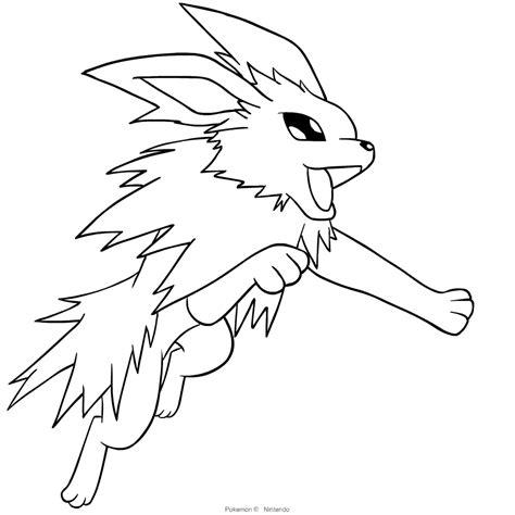 Dibujo de Jolteon de Pokemon para colorear: Aprender a Dibujar y Colorear Fácil, dibujos de A Jolteon, como dibujar A Jolteon para colorear e imprimir