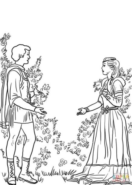 Dibujo de Romeo y Julieta en el Jardín para colorear: Aprende como Dibujar Fácil con este Paso a Paso, dibujos de A Julieta, como dibujar A Julieta paso a paso para colorear