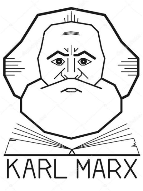 Retrato de Karl Marx — Archivo Imágenes Vectoriales: Aprende como Dibujar y Colorear Fácil con este Paso a Paso, dibujos de A Karl Marx, como dibujar A Karl Marx para colorear