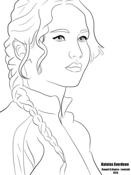 Hunger Games Coloring Pages - Coloring Home: Dibujar y Colorear Fácil, dibujos de A Katniss Everdeen, como dibujar A Katniss Everdeen para colorear e imprimir