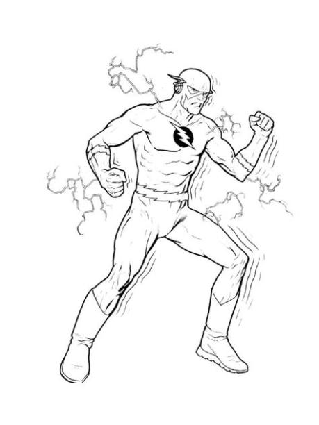 Dibujos de Flash para Colorear e Imprimir - Wonder-day.com: Aprende como Dibujar y Colorear Fácil con este Paso a Paso, dibujos de A Kid Flash, como dibujar A Kid Flash para colorear