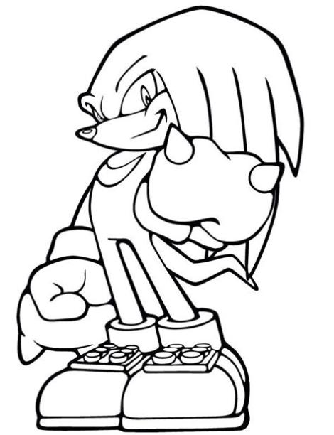 Dibujos para pintar de Sonic. Dibujos para colorear de Sonic: Aprende como Dibujar Fácil con este Paso a Paso, dibujos de A Knuckles, como dibujar A Knuckles paso a paso para colorear