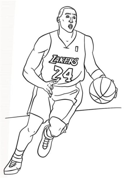 Kobe Bryant NBA Sport in Action Picture in 2020 | Sports: Dibujar y Colorear Fácil con este Paso a Paso, dibujos de A Kobe Bryant, como dibujar A Kobe Bryant para colorear e imprimir